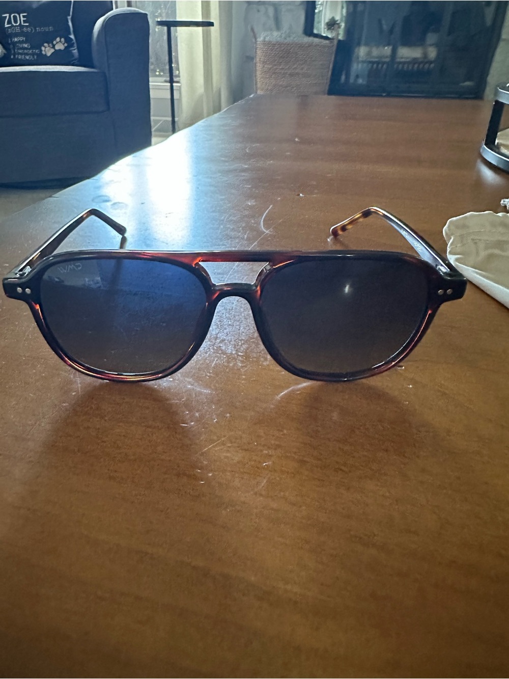 wmp unisex hayden tortoiseshell sunglasses - Dark Lenses